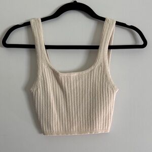 Wilfred Cream Knit Tank Top